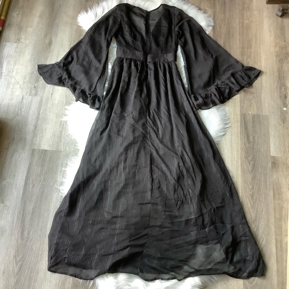 ShowPo Dangerous Woman plunge thigh split dress Black US 6 - Picture 5 of 14